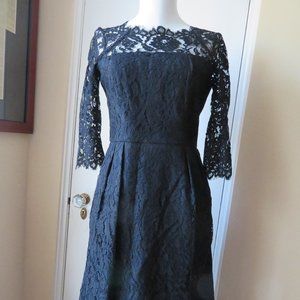 Milly of New York Black Lace Sheath Dress sz 2